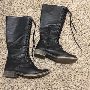 Black Lace Up Boots